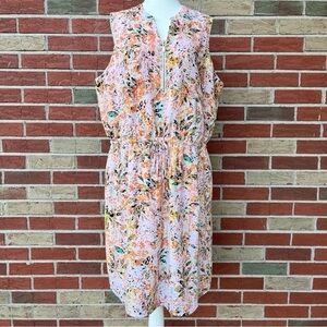 Apt. 9 Tie Waist White Orange Multicolor Sleeveless Dress 👗